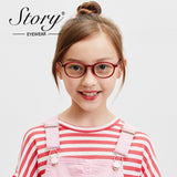 STORY - Fashion Oval Anti-blue light Kids Glasses