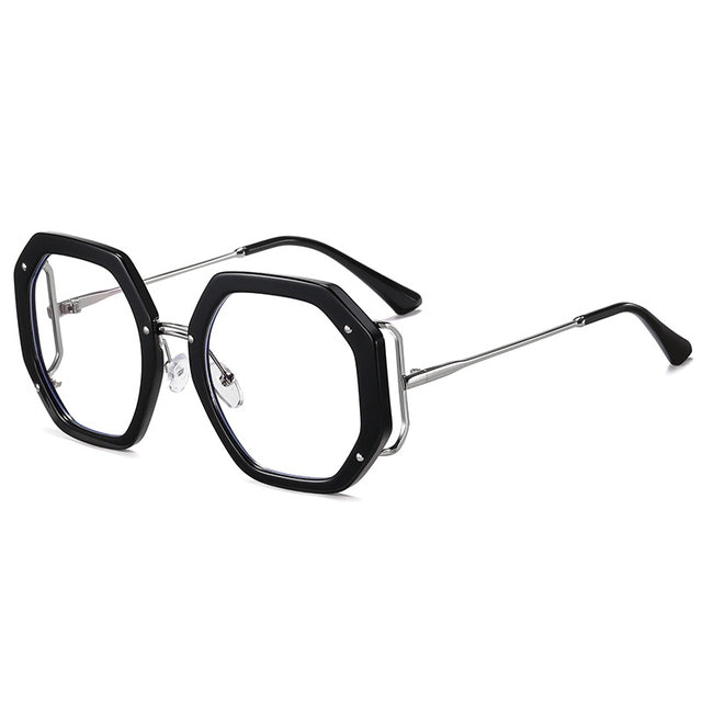 New Geometry Computer Glasses For Women  Square Anti Blue Light Spectacle Eyeglasses Optical Frame Fashion Eyewear