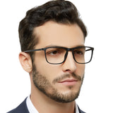 Blue Light Blocking Reading Glasses Men Transparent Computer Eyeglasses Reading Magnifying Eyewear +1.0 +2.5