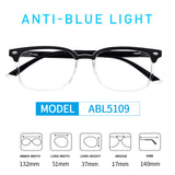 Blue Light Blocking Reading Glasses Men Transparent Computer Eyeglasses Reading Magnifying Eyewear +1.0 +2.5